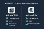 Infographie comparant les deux modèle open source d'OpenAI (GPT OSS)