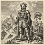 Darth Vader réinterprété comme un chevalier dans une gravure détaillée, style Albrecht Dürer
