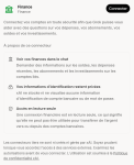 Capture d'écran du connecteur Finance proposé dans Grok avec connexion via Plaid