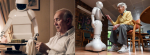 Illustration évoquant un robot compagnon aidant une personne âgée