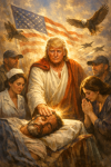 J'ai reproduis l'image de Trump en Jésus avec ChatGPT