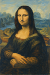 Mona Lisa réinventée avec lumière douce et aplats façon Marquet