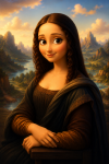 Mona Lisa dans le style Pixar