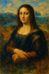 Mona Lisa réinterprétée dans le style lumineux de Sorolla