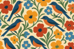Motif simple, élégant et original dans le style de Tom Purvis