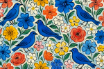 Motif coloré, spontané et sauvage dans le style de Raoul Dufy