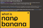 Capture d'écran révélant que Nano Banana correspond au modèle Gemini-2.5-Flash-Image-Preview de Google, avec interface de comparaison des performances sur LMArena.