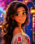 Portrait de femme dans le style Pixar