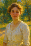 Portrait en lumière naturelle, style Joaquín Sorolla