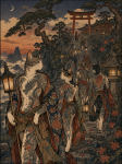 Sanctuaire japonais peuplé de chats tatoués