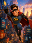 Super-héros dans le style Pixar
