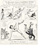 Super-héros moderne réinterprété en bande dessinée du 19ème siècle, style Rodolphe Töpffer